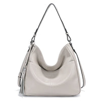 Elegant Tassel Soft Leather Hobo