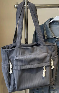 Corduroy Travel Shoulder Bag