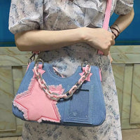 Denim Slouchy Hobo Bag