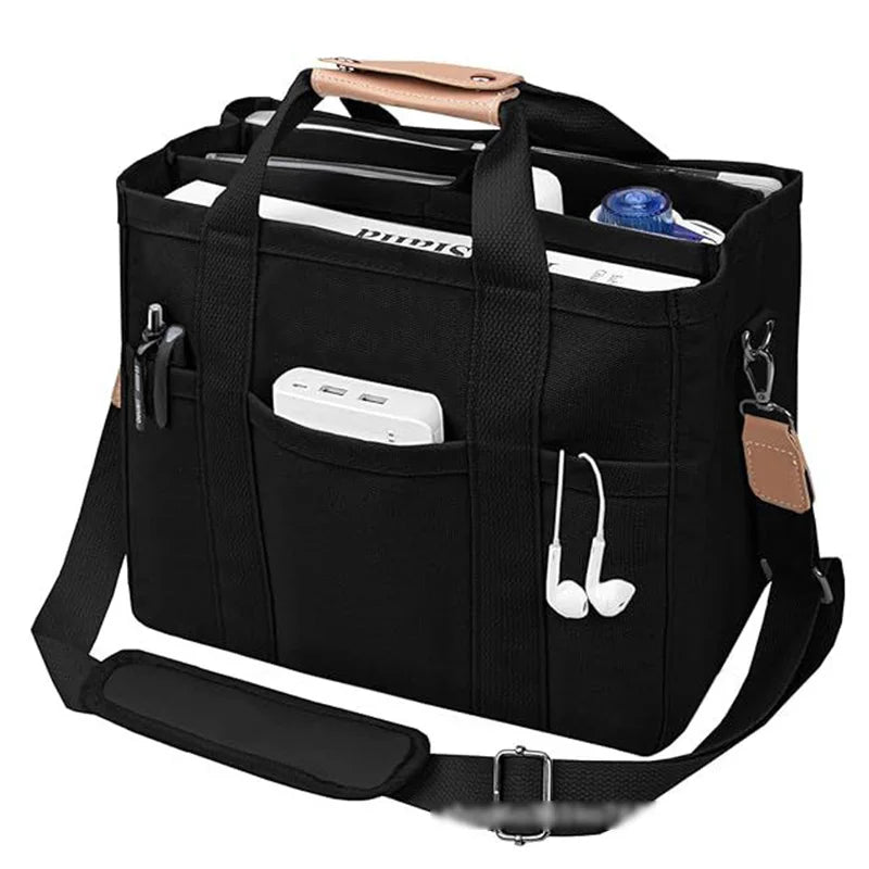 Casual Canvas Multi-Pocket Tote