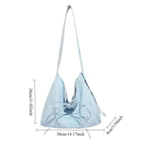 Plaid Nylon Hobo Tote