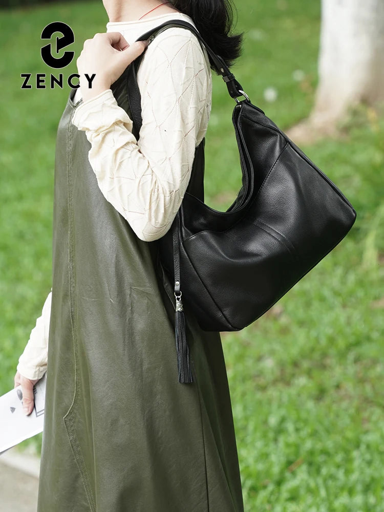 Elegant Tassel Soft Leather Hobo