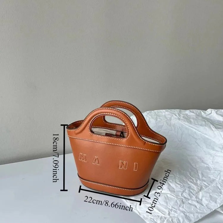 Woven Straw Basket Bag