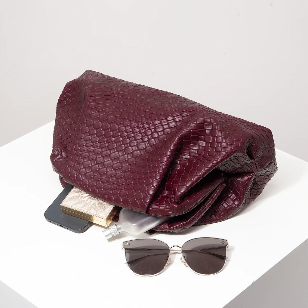 Woven Pattern Large Handbag