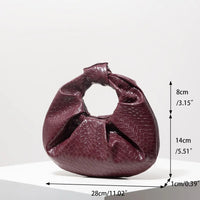 Knotted Pleated Evening Clutch