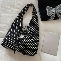 Polka Dot Double-Sided Hobo Bag