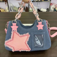 Denim Slouchy Hobo Bag