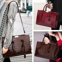 Croc Pattern Business Tote Bag