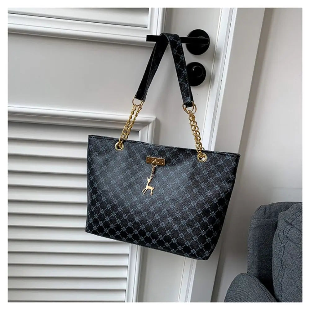 Printed Large Shopper Tote Bag