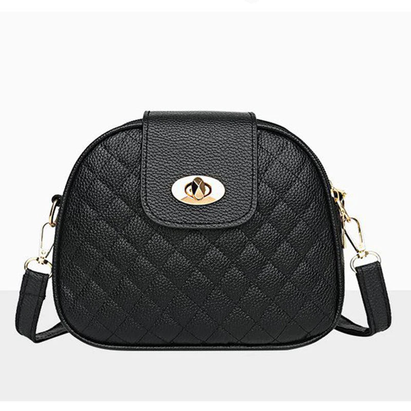 Quilted Oval Crossbody Bag