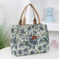 Floral Print Fabric Tote Bag