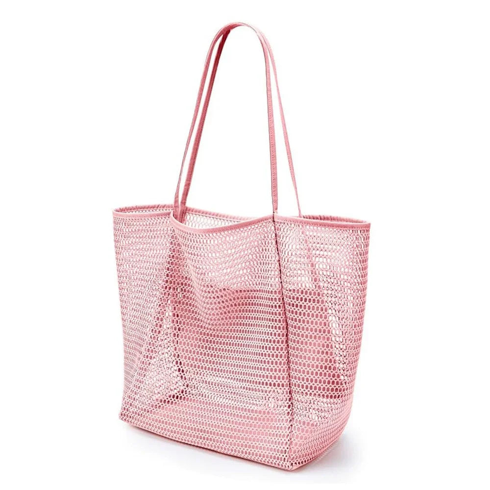 Foldable Mesh Beach Tote