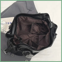 Retro Vegan Leather Tote Bag