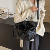 Soft Vegan Leather Shopper Tote