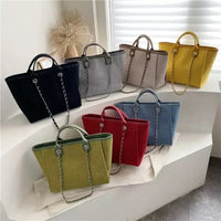 Chain Strap Shoulder Tote Bag