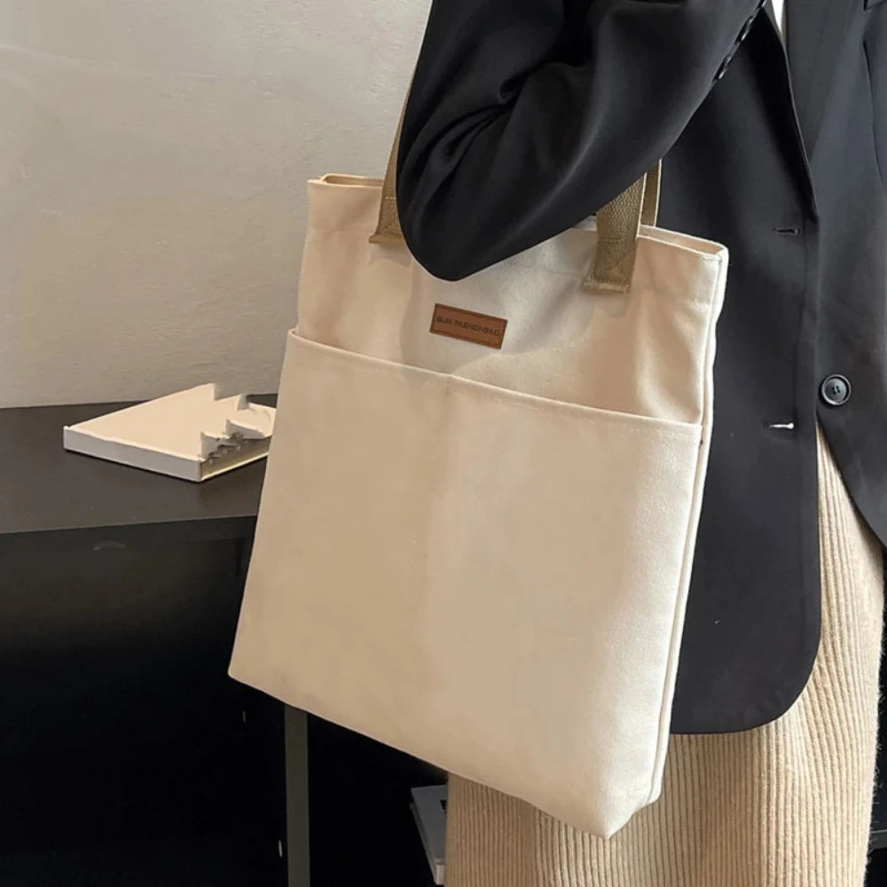 Stitched Canvas Commuter Tote