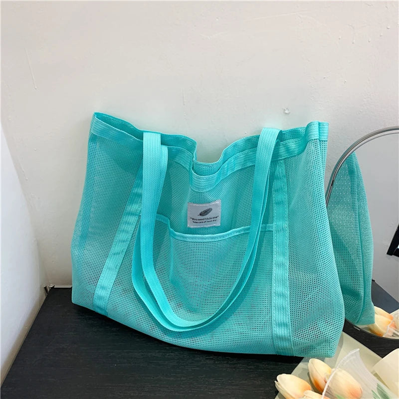 Clear Mesh Beach Tote