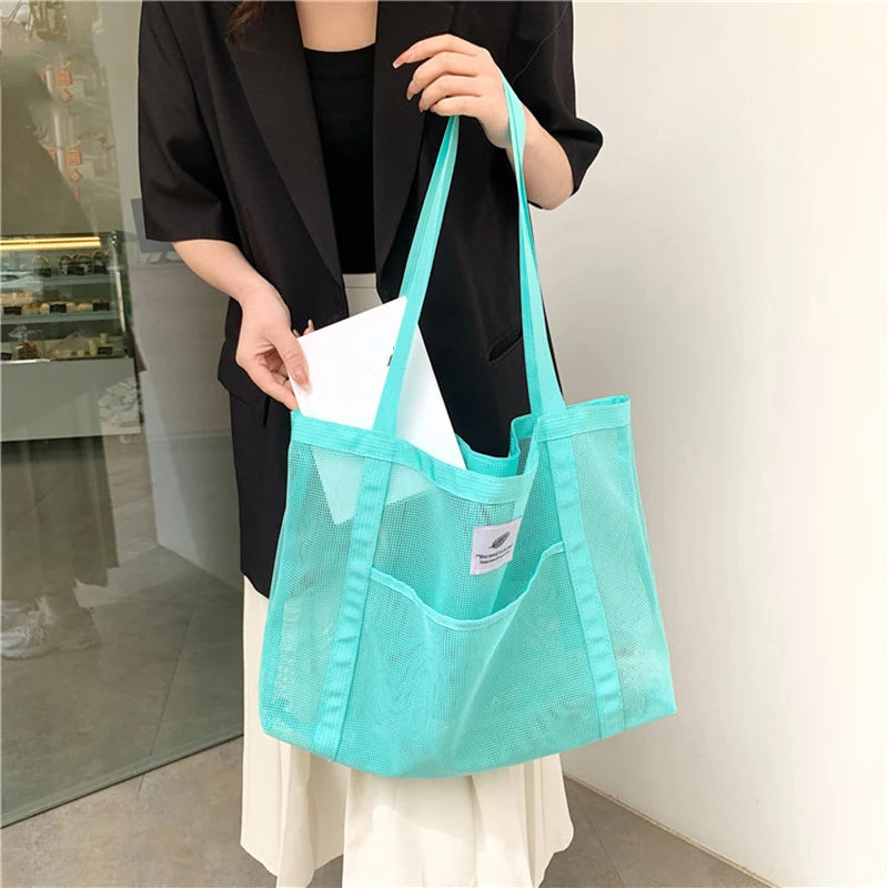 Clear Mesh Beach Tote