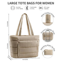 Quilted Multi-Compartment Tote Bag