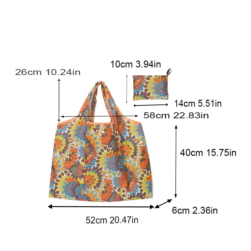 Foldable Waterproof Grocery Shoulder Bag