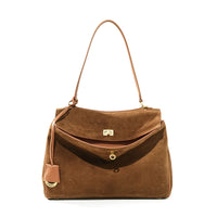 Suede Genuine Leather Tote Bag