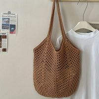 Open Top Woven Beach Bag
