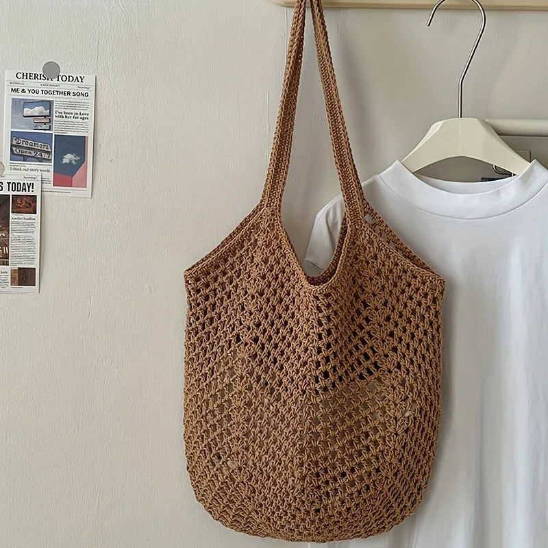 Open Top Woven Beach Bag