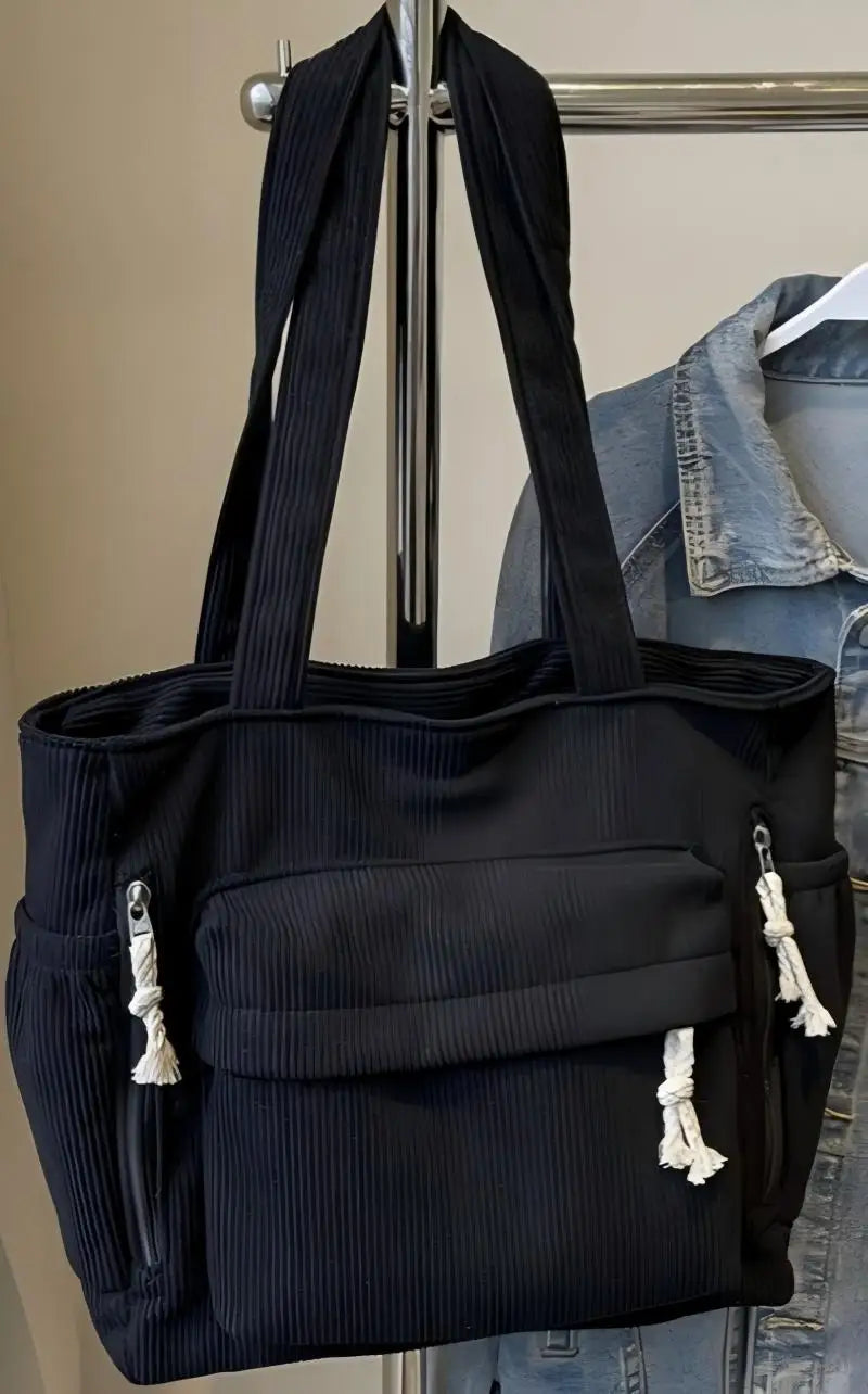 Corduroy Travel Shoulder Bag