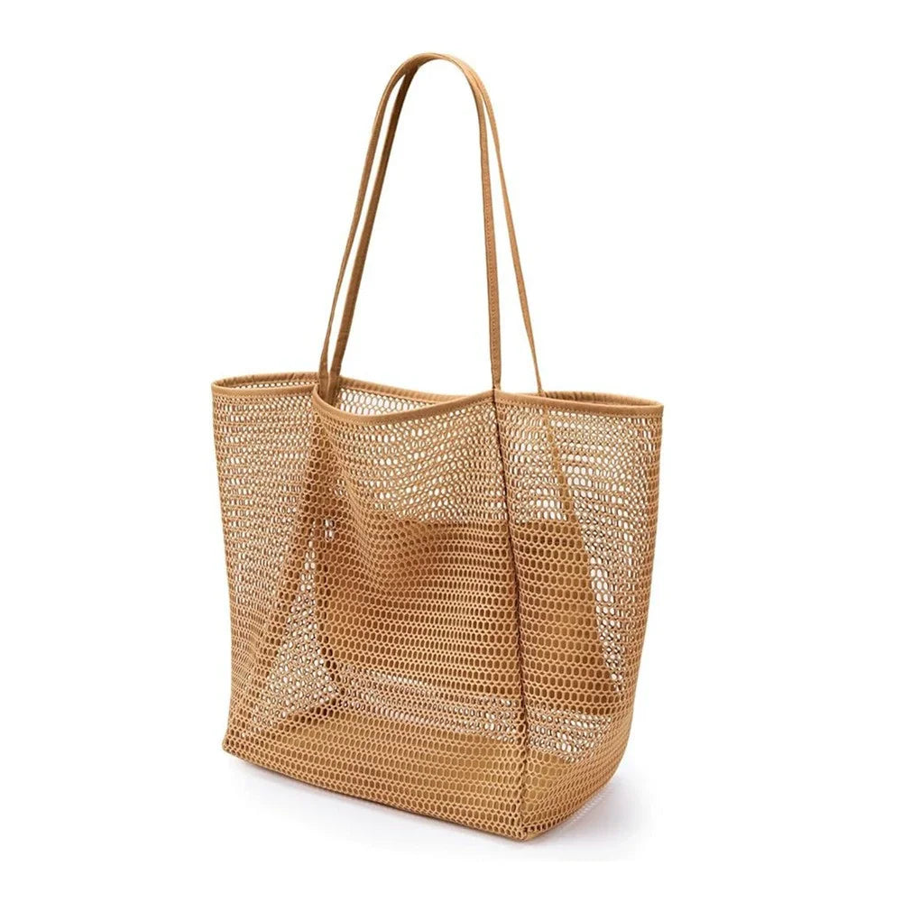 Foldable Mesh Beach Tote