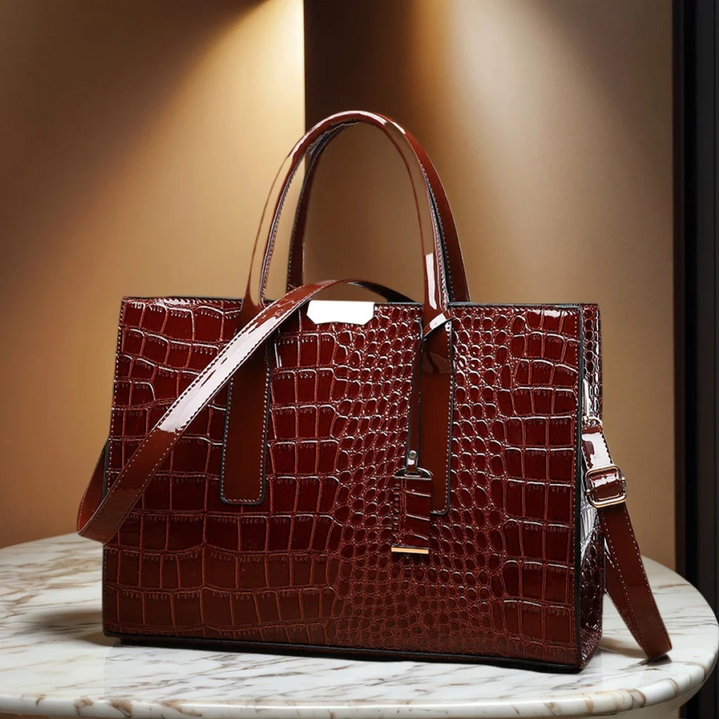 Croc Pattern Business Tote Bag
