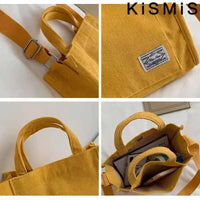 Corduroy Square Crossbody Bag