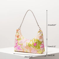 Floral Sequin Embroidered Evening Bag
