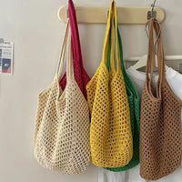 Open Top Woven Beach Bag