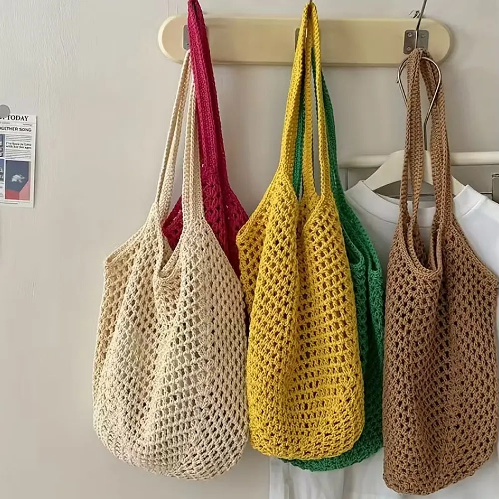 Open Top Woven Beach Bag