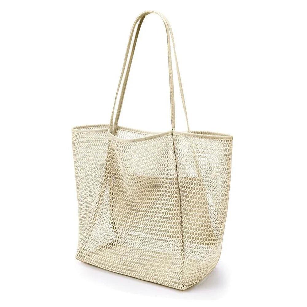 Foldable Mesh Beach Tote