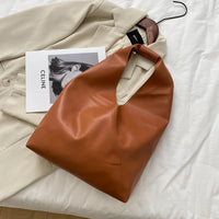 Casual Large Leather Hobo Bag