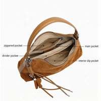 Retro Suede Tassel Hobo Bag