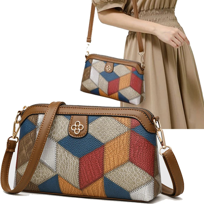Ethnic Color Block Sling Bag