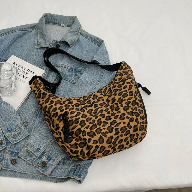 Leopard Print Hobo Bag