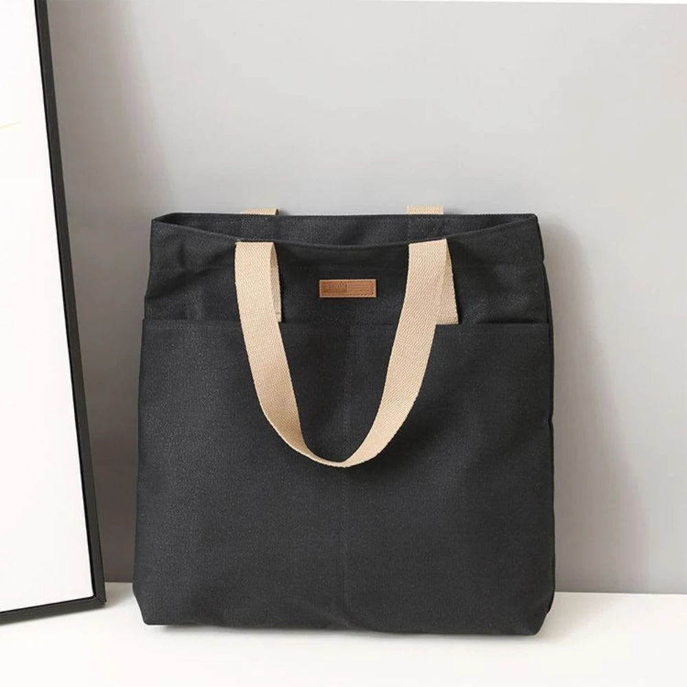 Stitched Canvas Commuter Tote