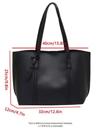 Soft Leather Slouch Tote Bag