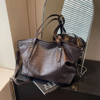 Soft Vegan Leather Shopper Tote