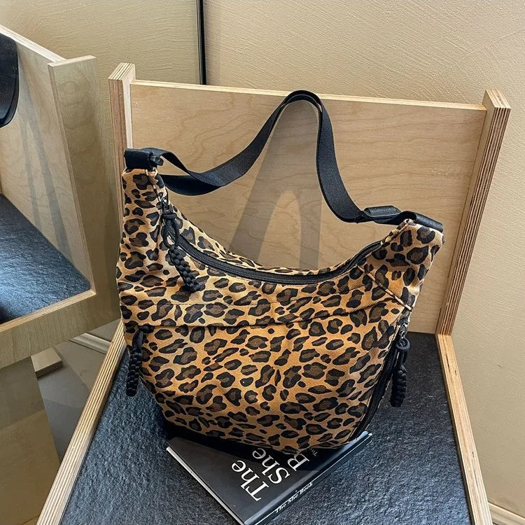 Leopard Print Hobo Bag