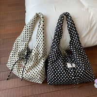 Polka Dot Double-Sided Hobo Bag
