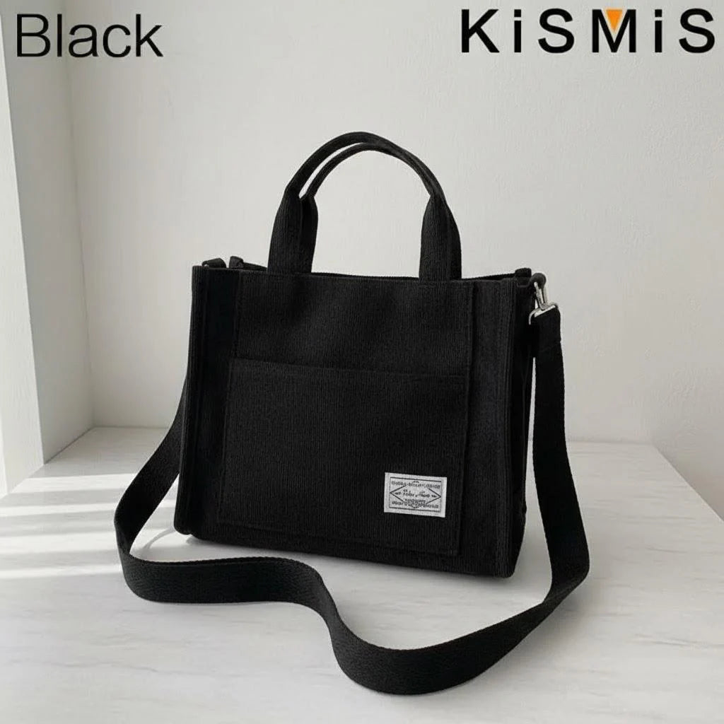 Corduroy Square Crossbody Bag
