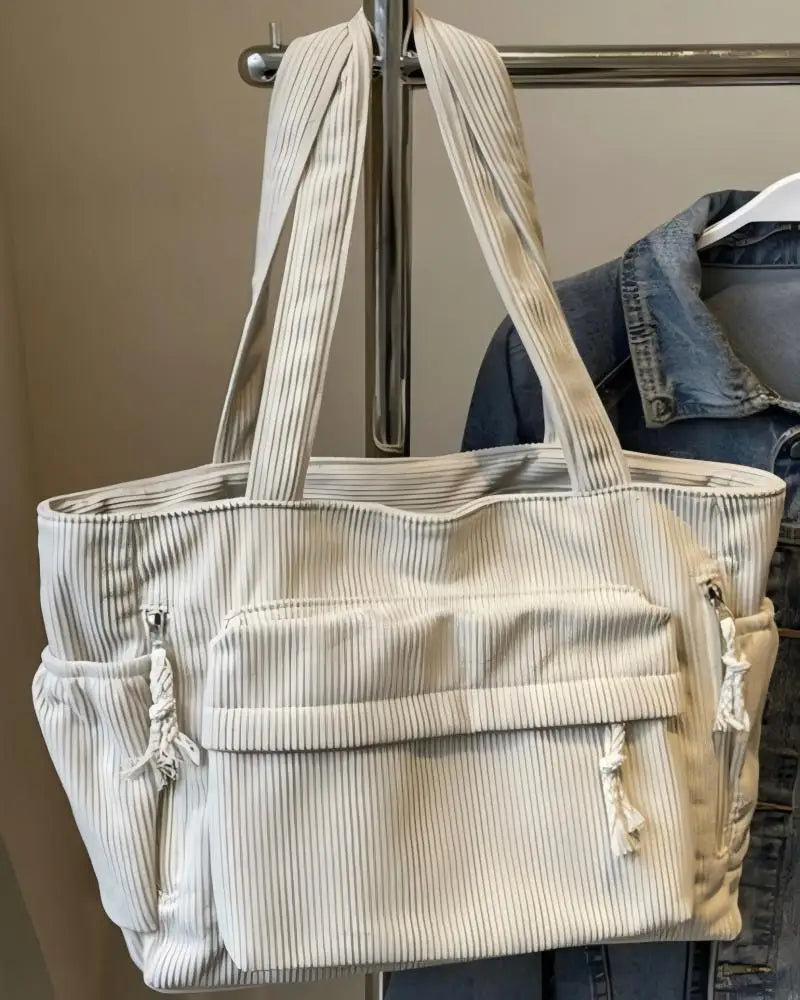 Corduroy Travel Shoulder Bag