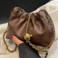 Pleated Chain Shoulder Bag