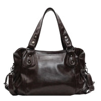 Retro Vegan Leather Tote Bag