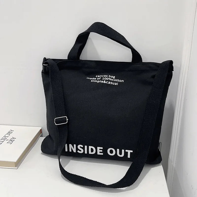 Washed Canvas Messenger Bag