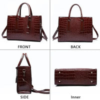 Croc Pattern Business Tote Bag